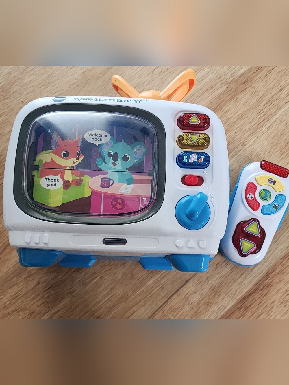 V tech Kids Interactive Learning TV Toy - White & Blue